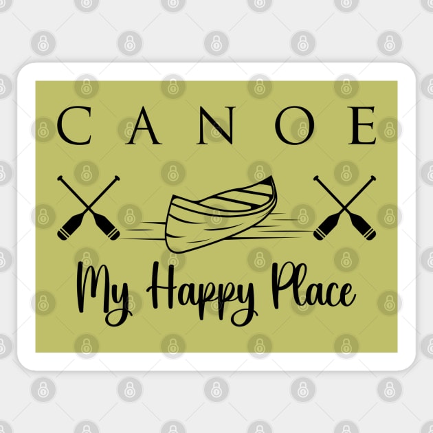 Canoe - My Happy Place Sticker by Blended Designs